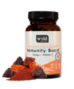 Stay Wyld Organics – Chaga Immunity Boost Paddenstoel Capsules (Fles van 60) $35,00